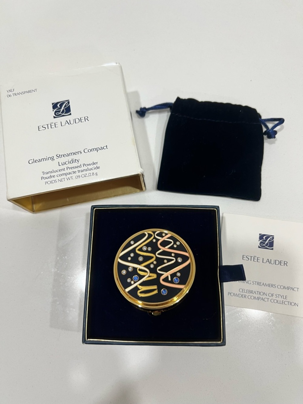 Estee Lauder Gold Compact Powder with Beige Powder